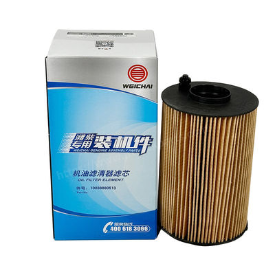 Parti del motore Weichai Elemento filtro dell'olio 10038880513 Per camion FAW Jiefang